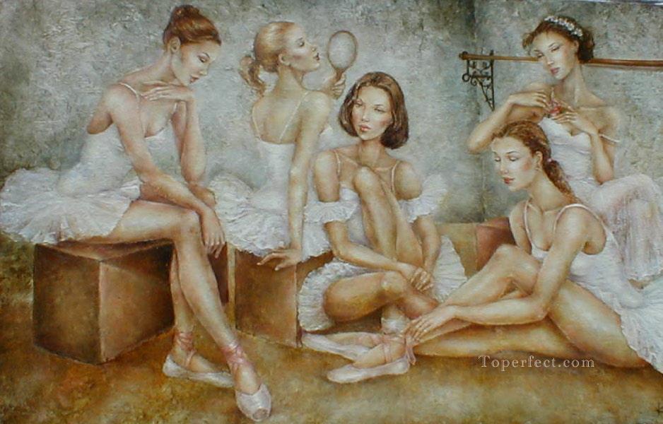 Ballerinas with texture Oil Paintings